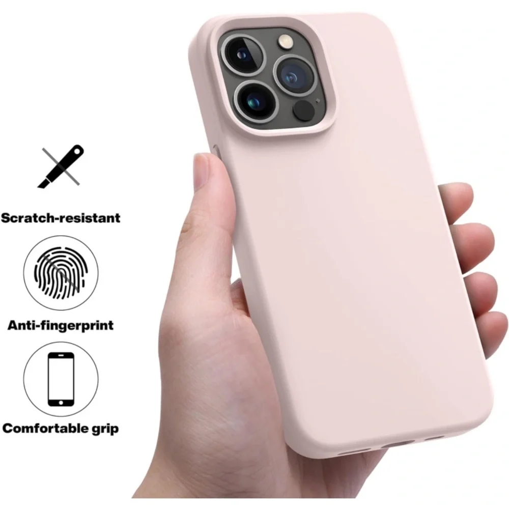 New Compatible with iPhone 13 Pro Case, Silicone Slim Protective Shockproof